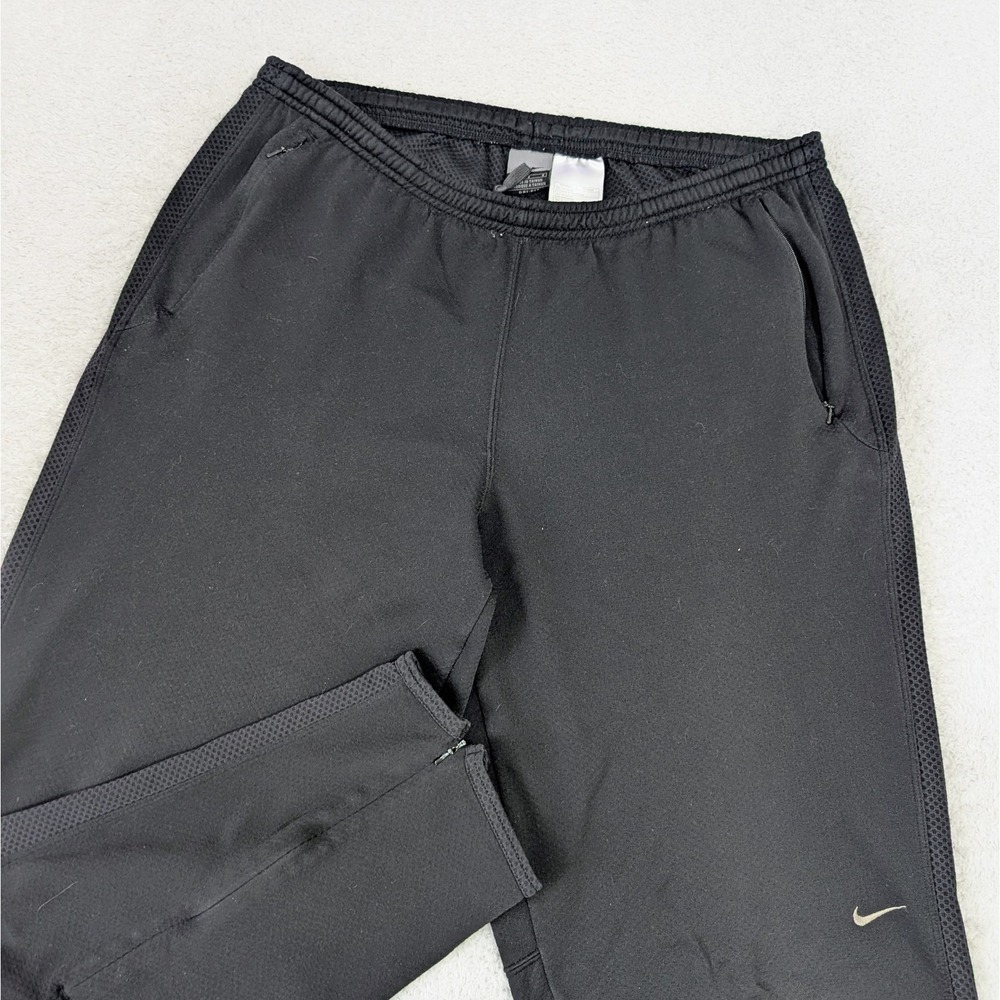 Nike Pants Mens L 33"x30"  Vintage‎ Y2K Silver Tag Basketball Track Zip Pockets